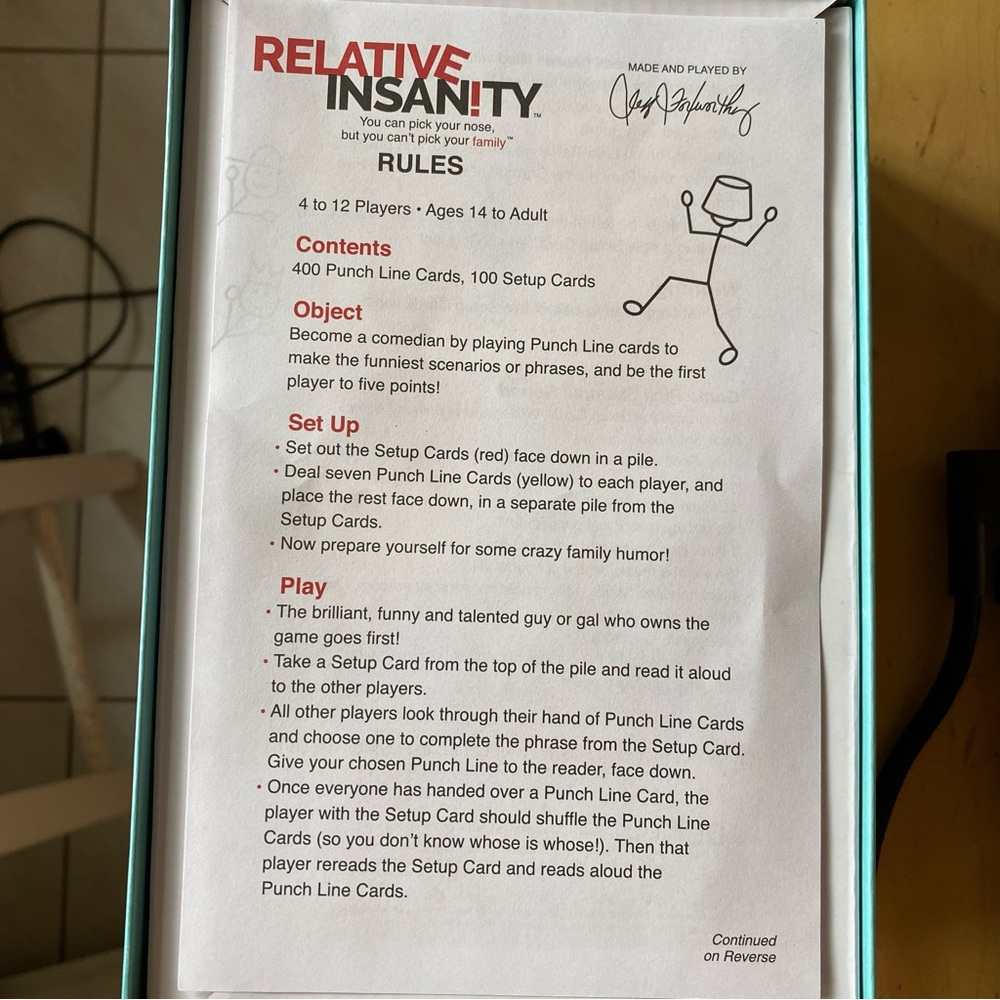 Relative Insanity Card Game - Picture 3 of 4